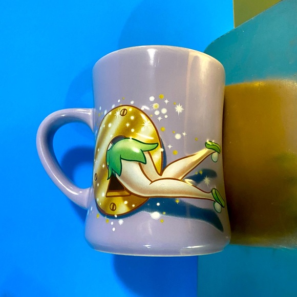DISNEY STORE EXCLUSIVE TINKER BELL 3-D CERAMIC MUG LAVENDER 16oz MUG - Picture 6 of 11